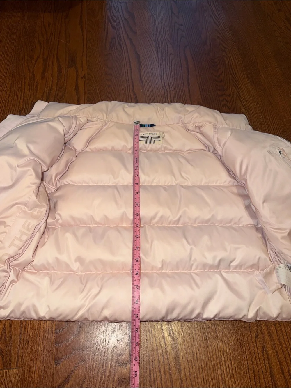 Tory Burch Pink Cropped Puffer Jacket Size S